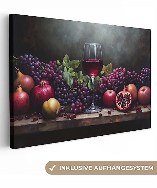 OneMillionCanvasses® Leinwandbild Wein - Obst - günstig online kaufen