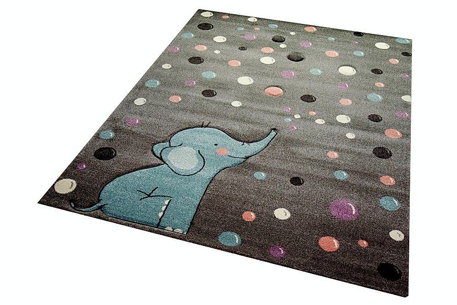 Carpetia Kinderteppich Teppich Kinderzimmer Elefant Punkte günstig online kaufen