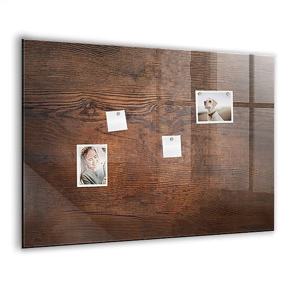 Tulup Glasmagnettafel Beschreibbar Altes Holz 100x70 cm Magnettafel Wand Gl günstig online kaufen