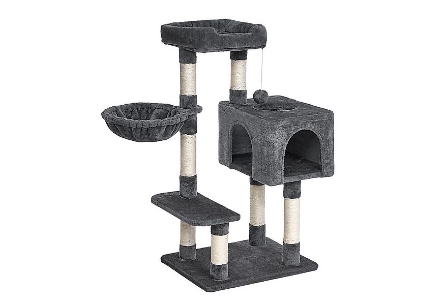 Dogat Kratzbaum Kratzbaum 100 cm, Katzenhaus mit 3 Eingängen, Hängematte, K günstig online kaufen