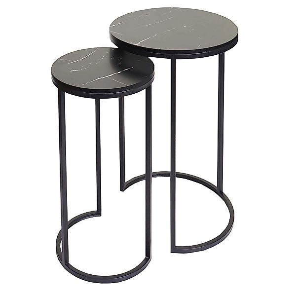 MCW 2er-Set Beistelltisch K46 Schwarz-schwarz günstig online kaufen