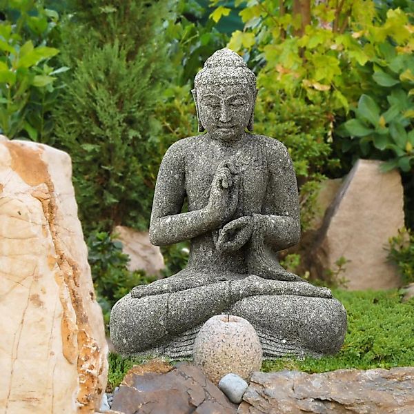 Naturstein Skulptur Sitzender Buddha Nadiad günstig online kaufen