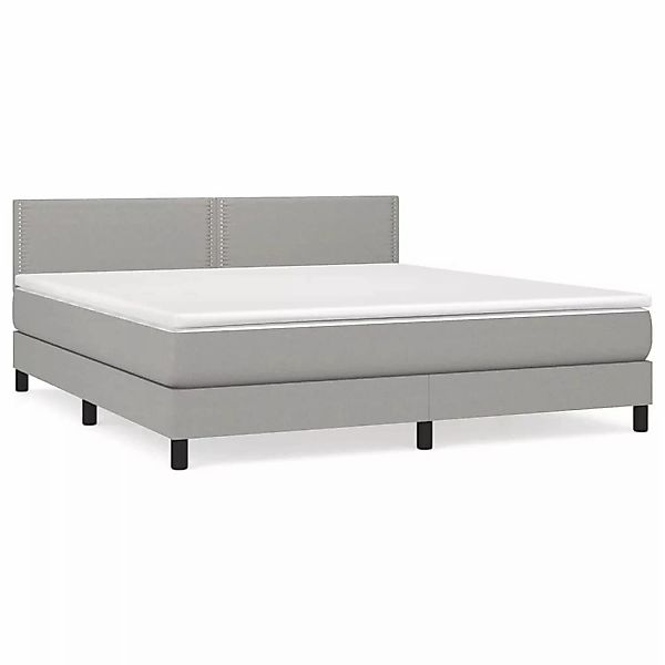vidaXL Boxspringbett mit Matratze Hellgrau 180x200 cm Stoff1399721 günstig online kaufen