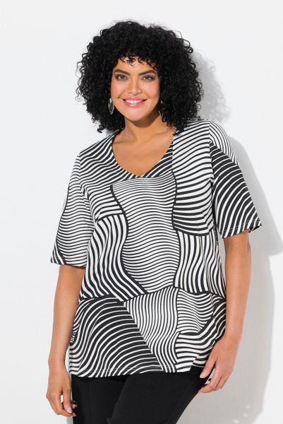 Ulla Popken T-Shirt T-Shirt grafischer Druck günstig online kaufen