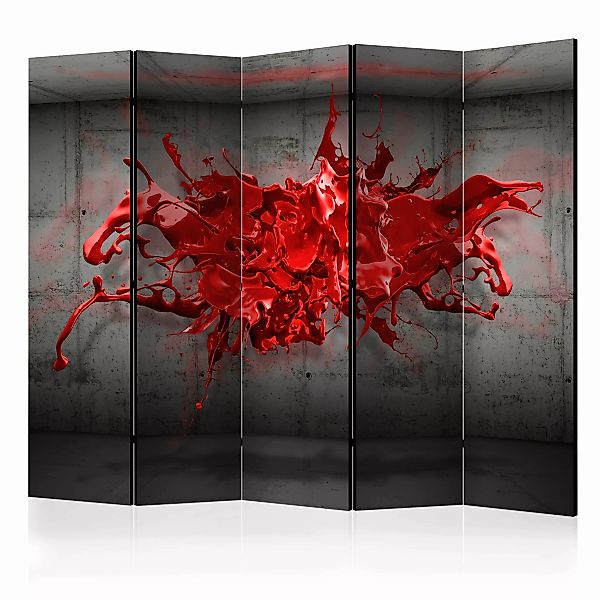 5-teiliges Paravent - Red Ink Blot Ii [room Dividers] günstig online kaufen