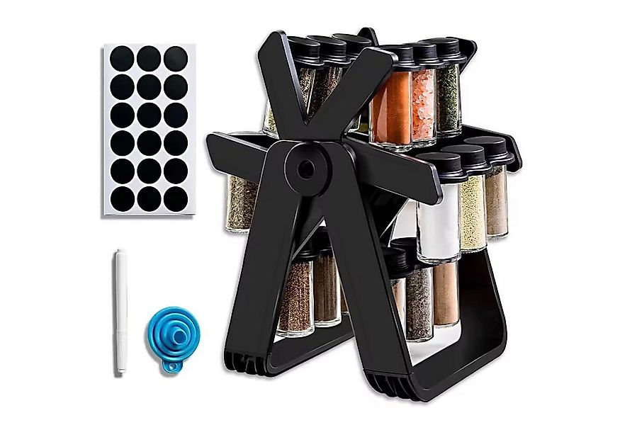 Keyura Gewürzkarussell Gewürzkarussell 360°Drehbarer mit 18 Gewürzgläsern D günstig online kaufen