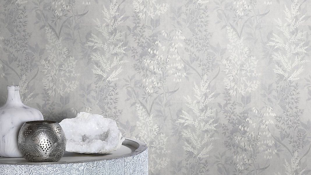 Rasch Papiertapete mit Blattranken, strukturiert, botanisch, günstig online kaufen