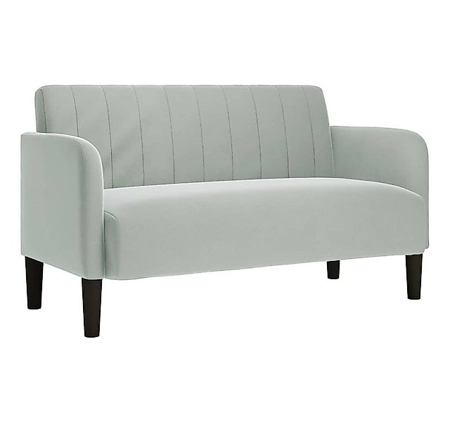 vidaXL Sofa Zweisitzer-Sofa Hellgrau 109 cm Samt günstig online kaufen