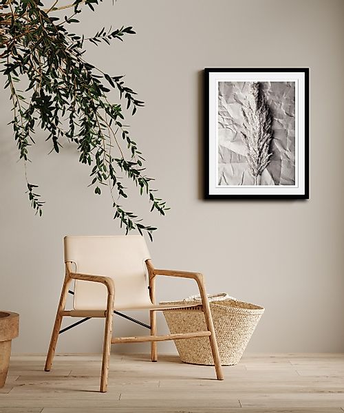 Leonique Bild mit Rahmen »Pampasgras - Gerahmter Digitaldruck - Wandbild«, günstig online kaufen