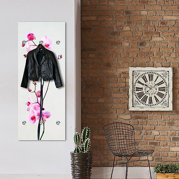 queence Garderobenleiste "Orchidee", mit 6 Haken, 50 x 120 cm günstig online kaufen