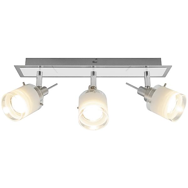 LED-Deckenstrahler Asola 3-flammig Nickel matt 3xGU10 3,5W Warmweiß 370lm 3 günstig online kaufen
