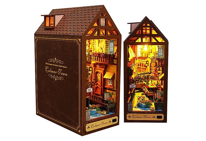 REDOM 3D-Puzzle DIY Modellbau Set Miniaturhaus Bastelset Miniatur Holz Mode günstig online kaufen