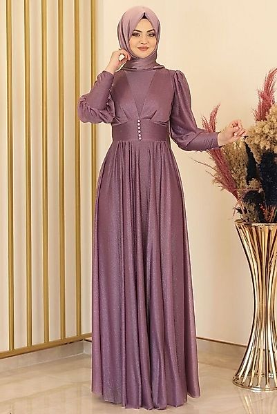 fashionshowcase Abendkleid Elegantes Glitzerndes Tüllkleid - Hijab Kleid Mo günstig online kaufen