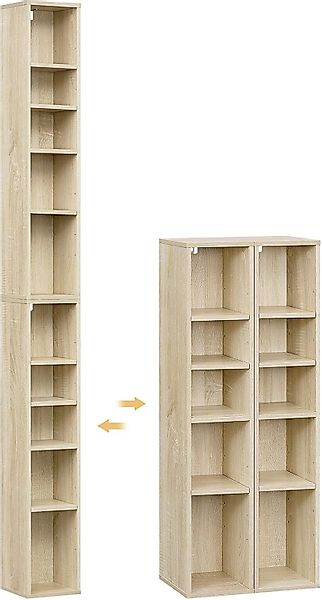 Woltu Bücherregal, 2-tlg., Aufbewahrungsregal mit 10 günstig online kaufen