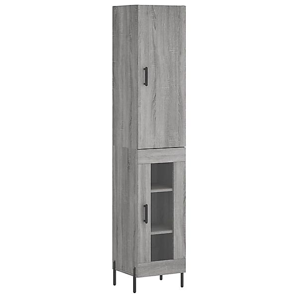 vidaXL Highboard Grau Sonoma 34,5x34x180 cm Holzwerkstoff 3199055 günstig online kaufen