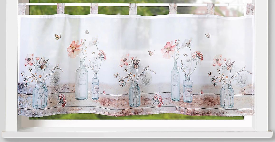 Weckbrodt Scheibengardine "Alva" Schlaufen 1 Stk. tlg. Bistro, Voile, bedru günstig online kaufen