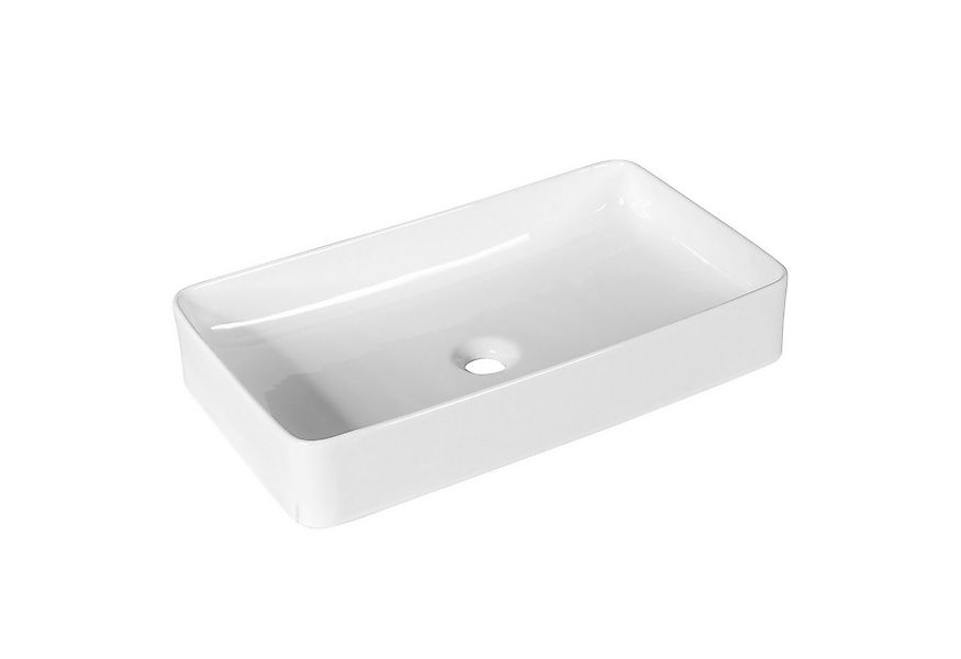 COSTWAY Waschbecken, Keramik rechteckig, 60cm, hängend & stehend günstig online kaufen