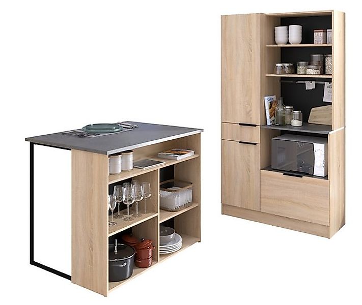 Parisot Buffet Fumay 2 (2-teilig) (2-teilig) Buffet 100x186x45cm, Theke 109 günstig online kaufen