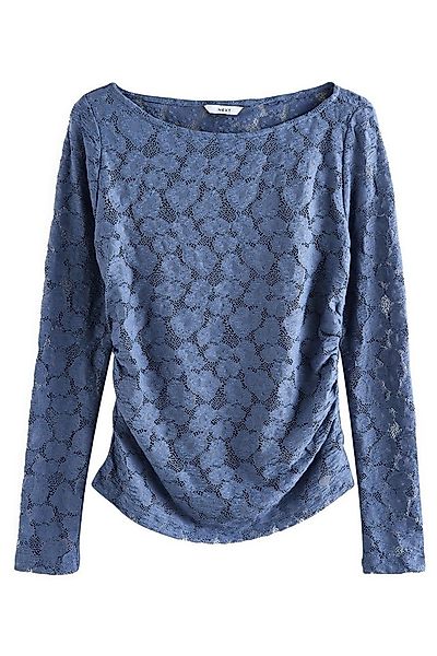 Next Langarmbluse Langarmoberteil mit U-Boot-Ausschnitt und Spitze (1-tlg) günstig online kaufen