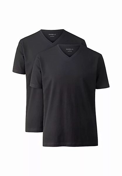 MARVELIS V-Shirt T-Shirt - Doppelpack - V-Ausschnitt (2-tlg) günstig online kaufen