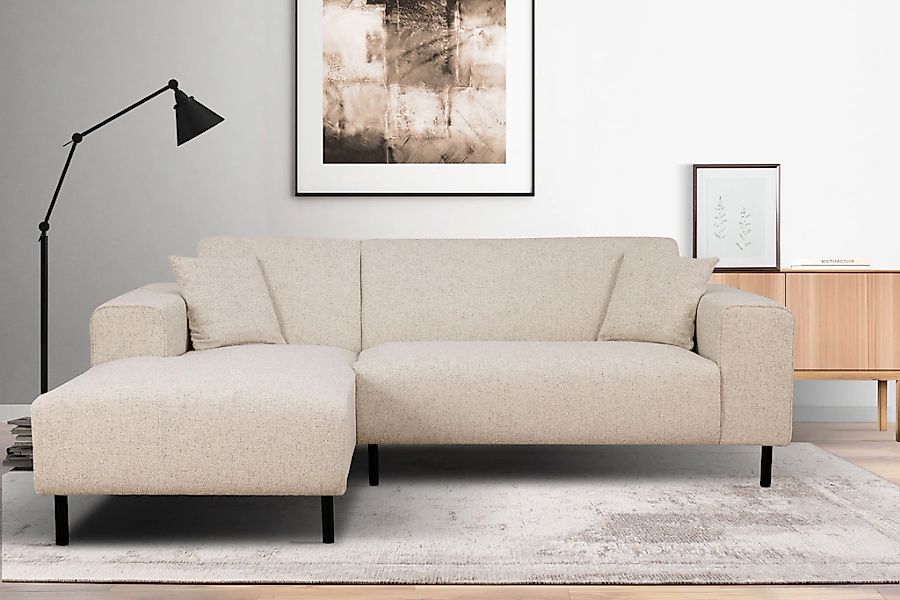 Home affaire Ecksofa "ARROS L-Form mit Wellenunterfederung, Maße B/T/H: 235 günstig online kaufen
