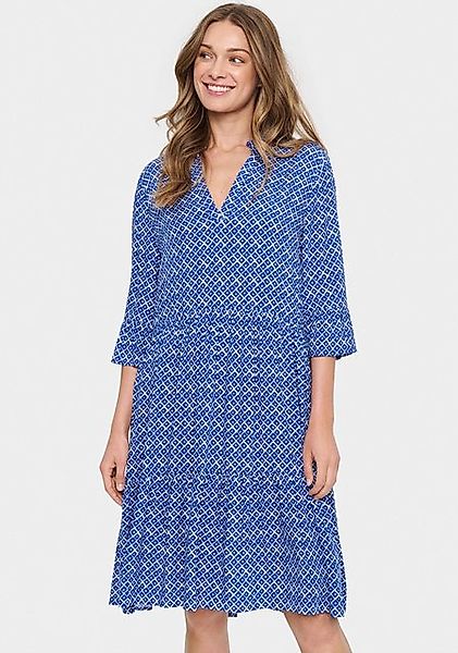 Saint Tropez Sommerkleid EdaSZ Dress mit Volant und 3/4 Ärmel günstig online kaufen