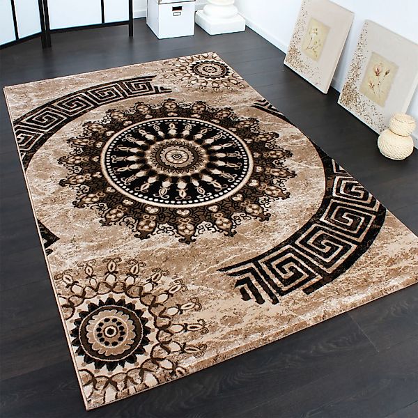 Paco Home Teppich "Tibesti 447" rechteckig 15 mm Höhe Kurzflor, gewebt, Orn günstig online kaufen