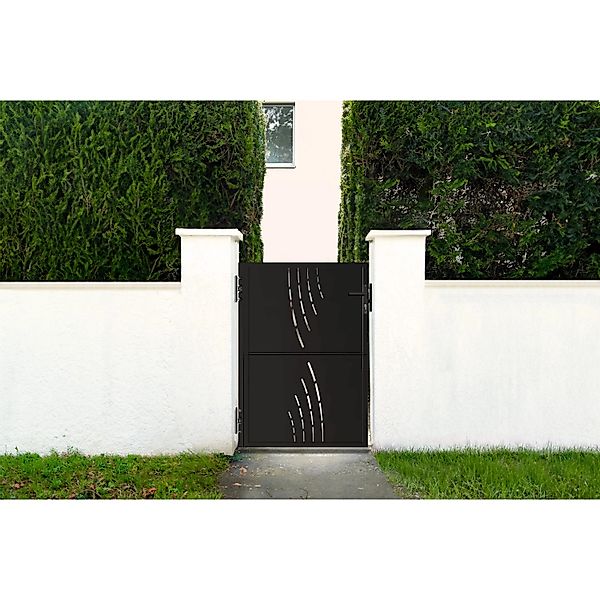 Casanoov Gartentür Aus Stahl Nali Veleta 100x140cm Mattschwarz günstig online kaufen