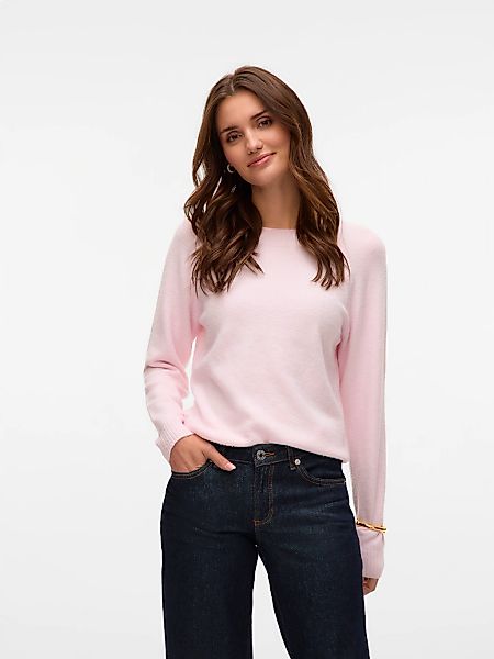Vero Moda Rundhalspullover "VMDOFFY LS O-NECK BLOUSE GA NOOS" Materialmix, günstig online kaufen