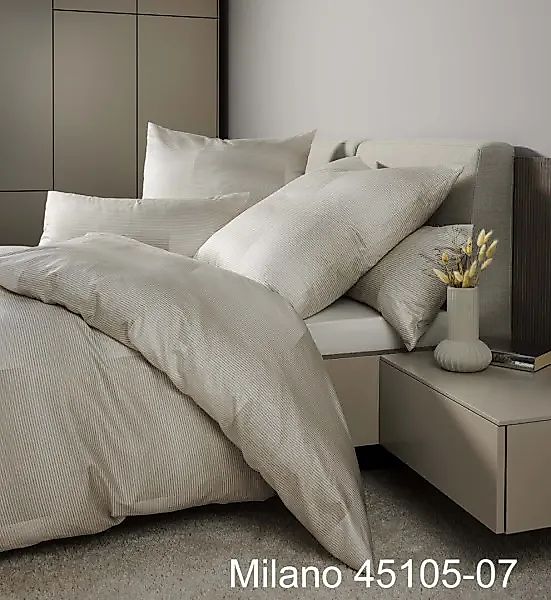 Janine Janine Mako-Satin Bettwäsche MILANO 45105 beige Größe:  40x80 cm günstig online kaufen