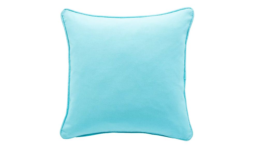 HOME STORY Kissen  Bella - blau - 100% Polyesterfüllung - 40 cm - Sconto günstig online kaufen