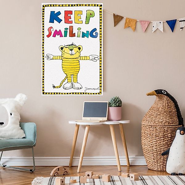 LuckyLinde Leinwandbild "Der kleine Tiger - Keep Smiling" Ente  Enten  Figu günstig online kaufen