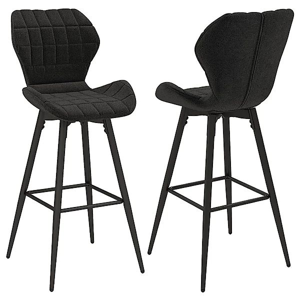 Costway 2er Barhocker Set mit Rückenlehne & Fußstütze 51 x 48 x 104 cm günstig online kaufen