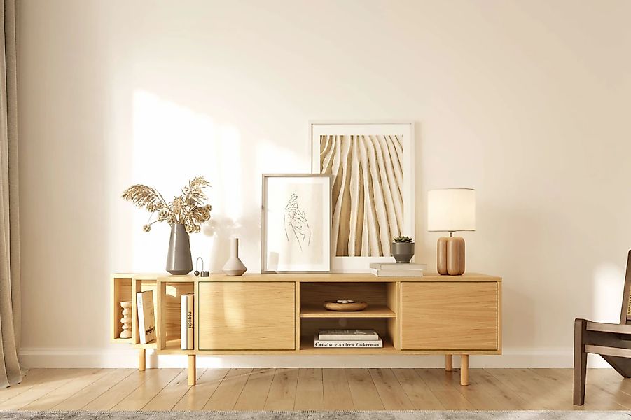 Woodman TV-Board "Shift", mit Echtholzfurnier aus Eiche, Breite 189 cm, mit günstig online kaufen