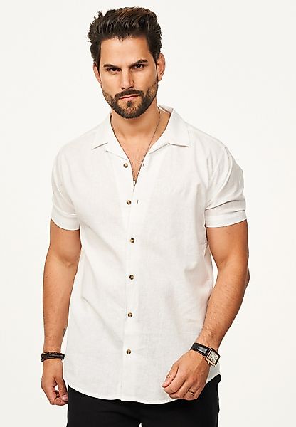 behype Kurzarmhemd aus Leinen Sommerhemd im günstig online kaufen