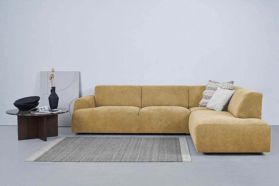 andas Ecksofa Linkka, Breite 282 cm, L-Form, in einem weichen Chenille-Stof günstig online kaufen