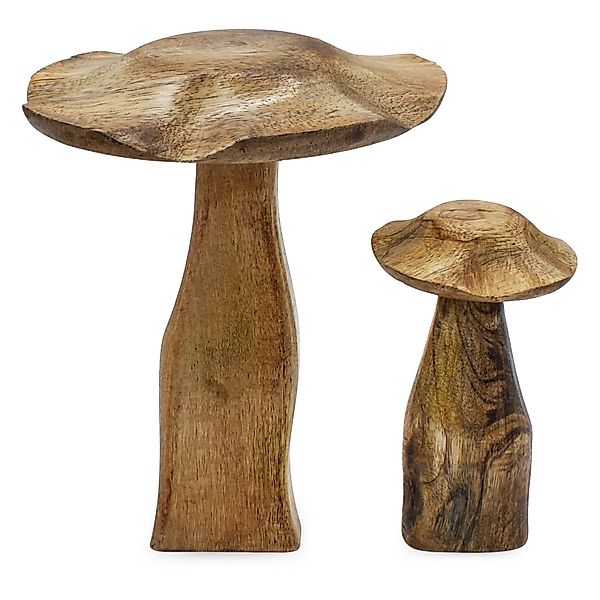 Spetebo Dekofigur Mangoholz Deko Pilz 2er günstig online kaufen