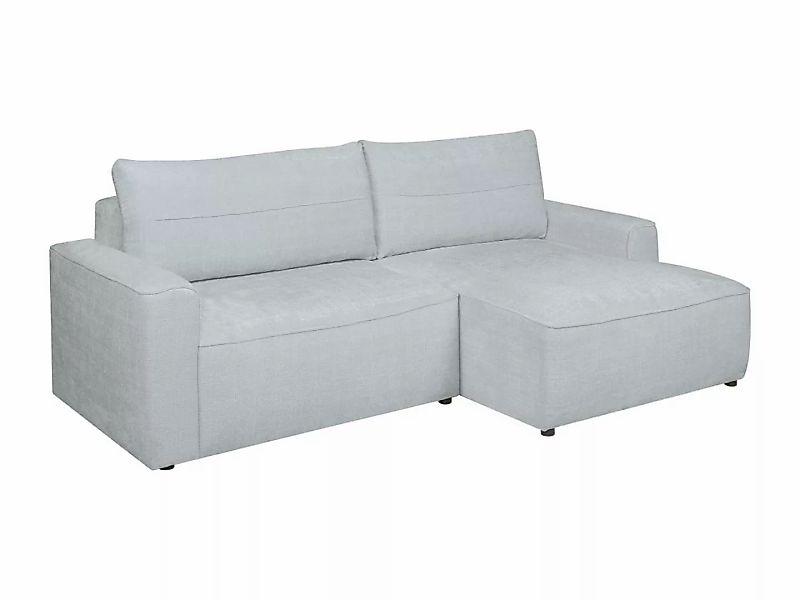 Ecksofa mit Schlaffunktion - Ecke rechts - Strukturstoff - Grau - VESATO günstig online kaufen