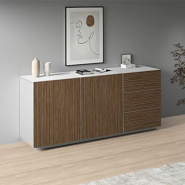 Home affaire Sideboard "Vega Sideboard,Kommode,180 cm" mit 2 Türen und 3 Sc günstig online kaufen