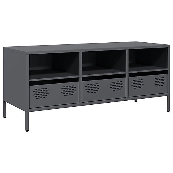 vidaXL TV-Schrank Anthrazit 101,5x39x43,5 cm Kaltgewalzter Stahl 851324 günstig online kaufen
