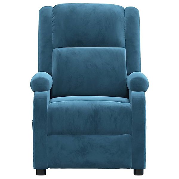 vidaXL Massagesessel Massagesessel Blau Samt (1-St) günstig online kaufen