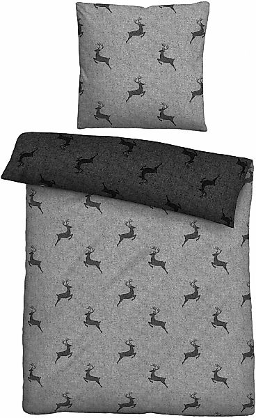 Biberna Wendebettwäsche "0614609" 2 Stk. feiner Glanz + weicher Griff, pfle günstig online kaufen