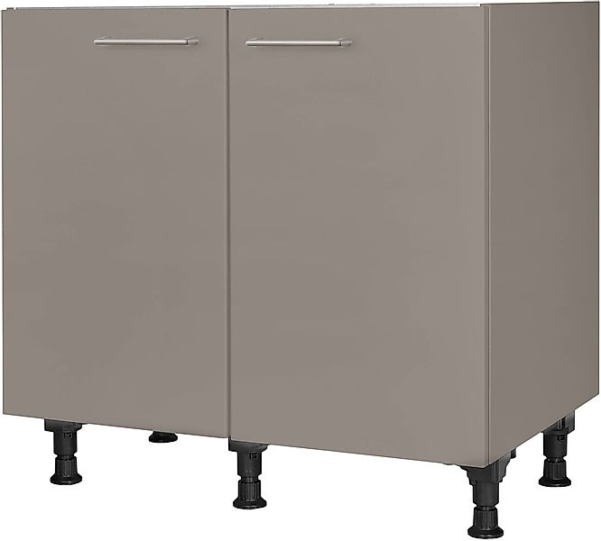 nobilia Spülenschrank ""Laser", vormontiert, mit höhenverstellbaren Sockelf günstig online kaufen