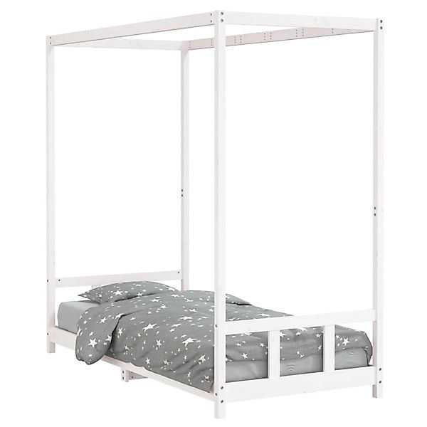 vidaXL Kinderbett Weiß 90x200 cm Massivholz Kiefer 834523 günstig online kaufen