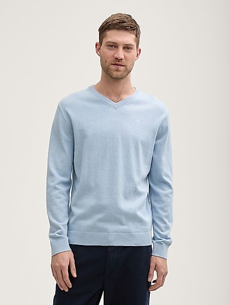 TOM TAILOR Strickpullover Strickpullover mit V-Ausschnitt günstig online kaufen