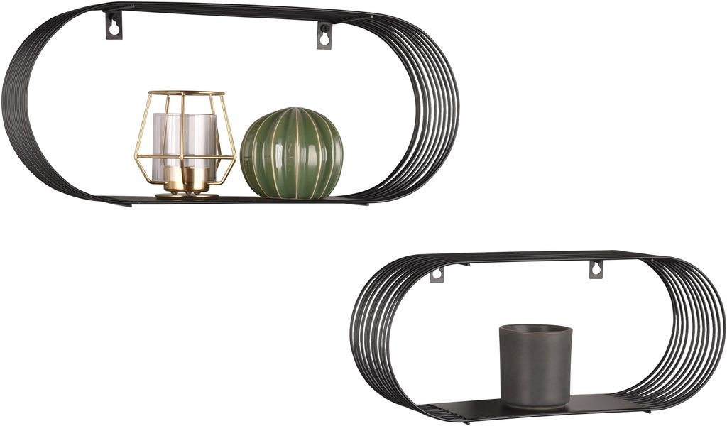 MIRRORS AND MORE Wandregal "Joyce" Set, 2 Stk. tlg. Mit Metallstreben, Wand günstig online kaufen