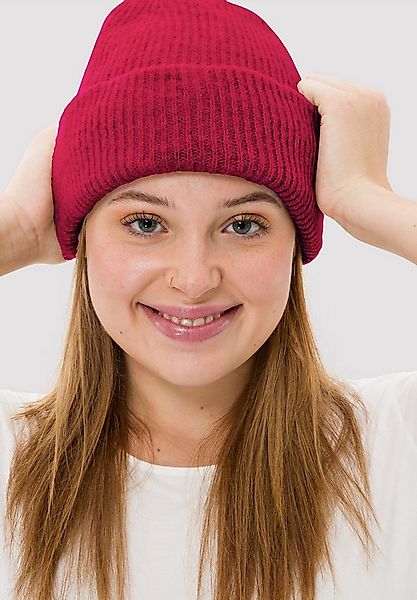 Les Lunes Beanie Luca vielseitig zu kombinieren, Grobstrick, warm, flauschi günstig online kaufen