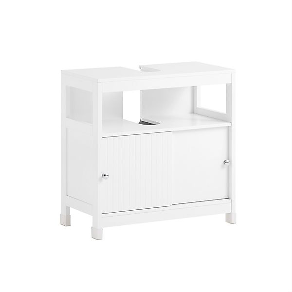 SoBuy Waschbeckenunterschrank Badezimmerschrank Weiß BZR185-W günstig online kaufen