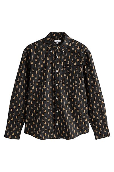 Next Langarmhemd Langärmeliges Hemd mit Weihnachtsmotiv günstig online kaufen