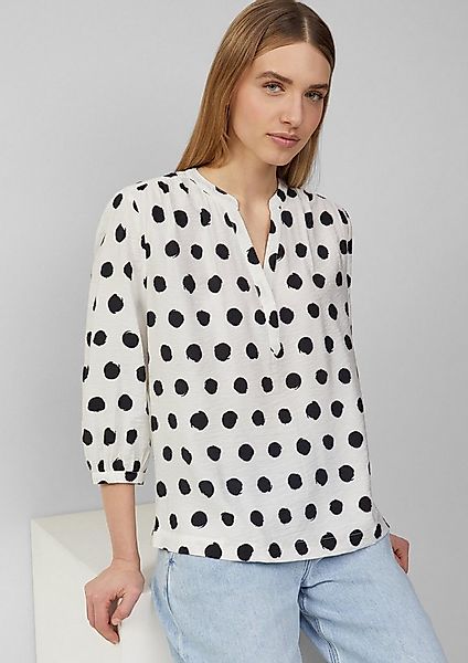 s.Oliver Kurzarmbluse Bluse Strukturierte Bluse aus Viskosemix günstig online kaufen